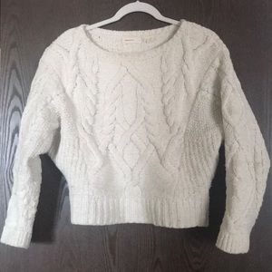 Cable knit cream sweater